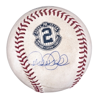 2014 Derek Jeter Signed Game Used Baseball From 9-18-14 Game Against Toronto Blue Jays-Last Career HR Game (MLB Authenticated & Steiner)